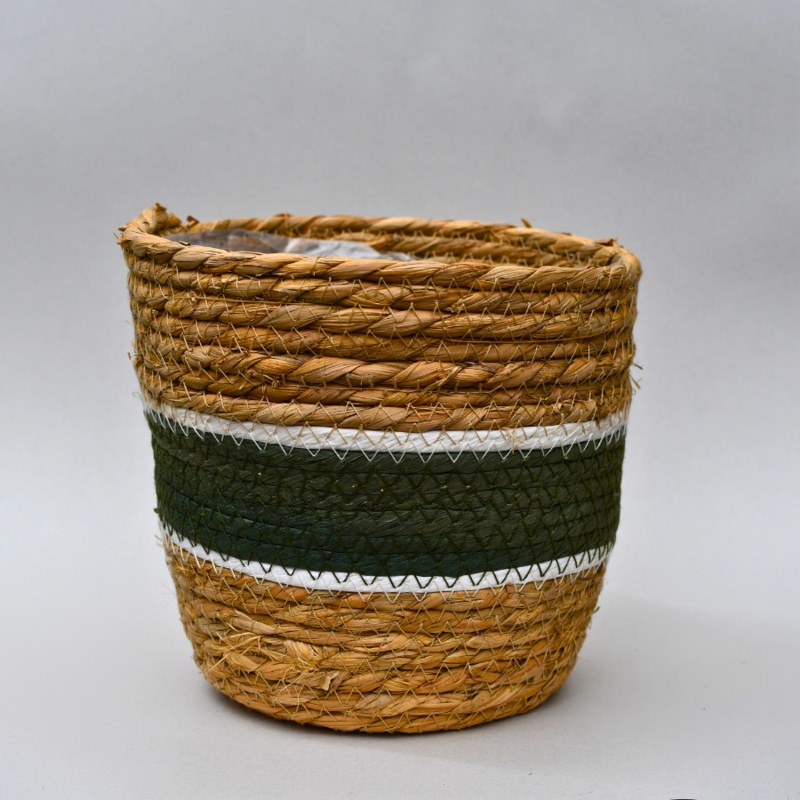 Cache-pot  boab osier ray vert/noir/bleu Vert