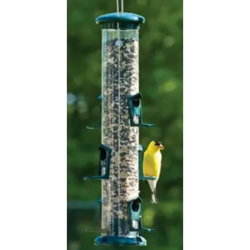 Audubon Green Plastic 6-PortSeed Tube Feeder