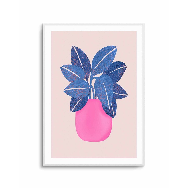 Abstract Blue Paint Art Print