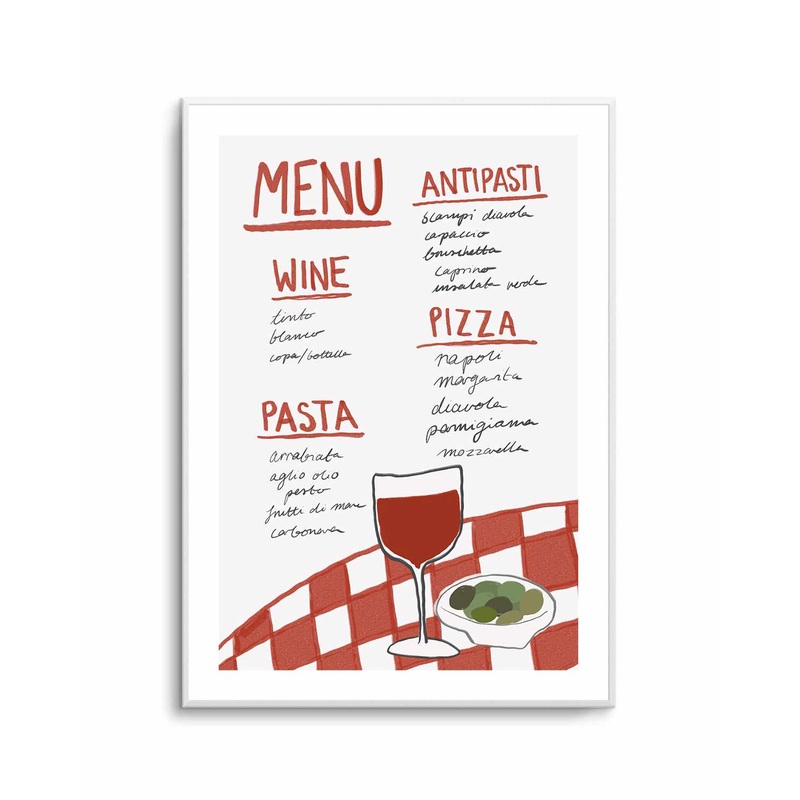 Italian Menu By Athene Fritsch | Art Print