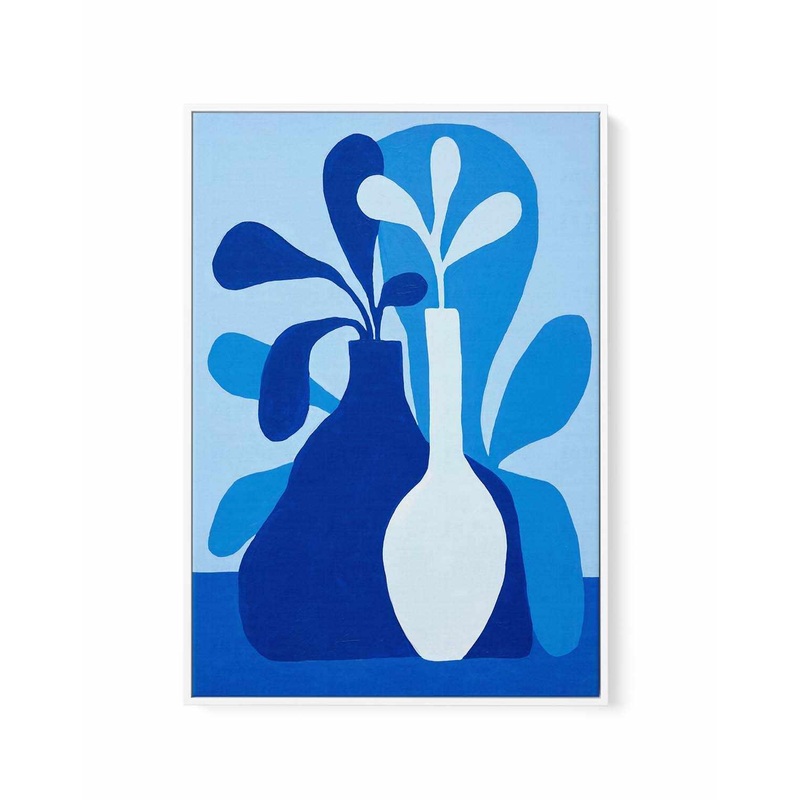 Kapsali Vases by Teena Zerefos | Framed Canvas Art Print