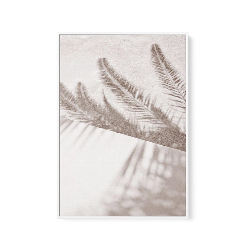 Palm Shadow I | Framed Canvas Art Print