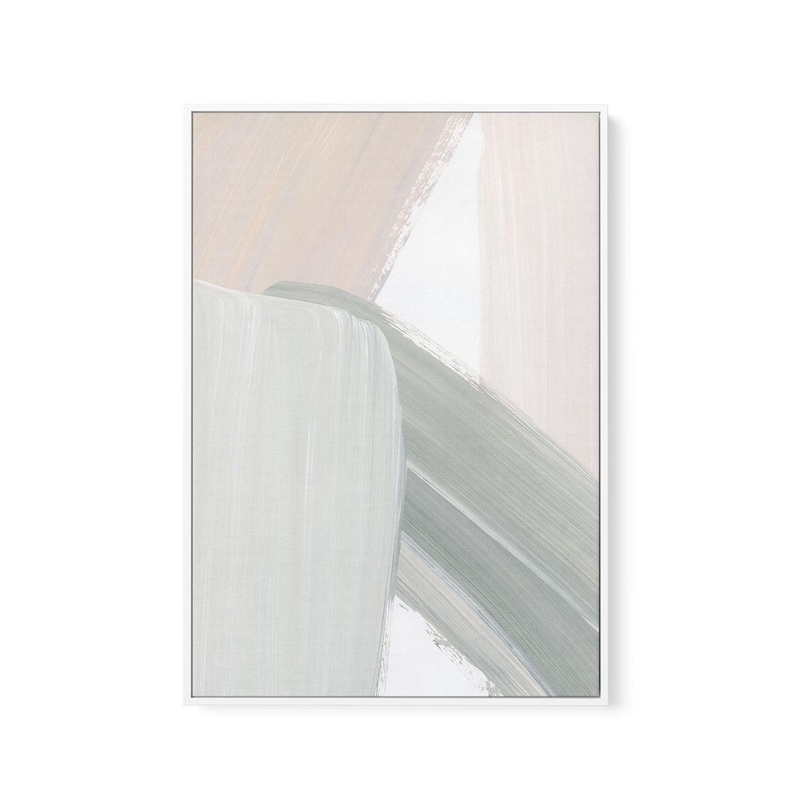 Sage Flow II | Framed Canvas Art Print