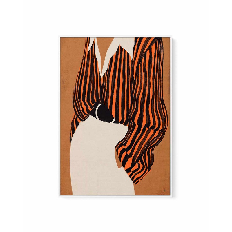 The Striped Shirt by Marco Marella | Framed Canvas Art Print