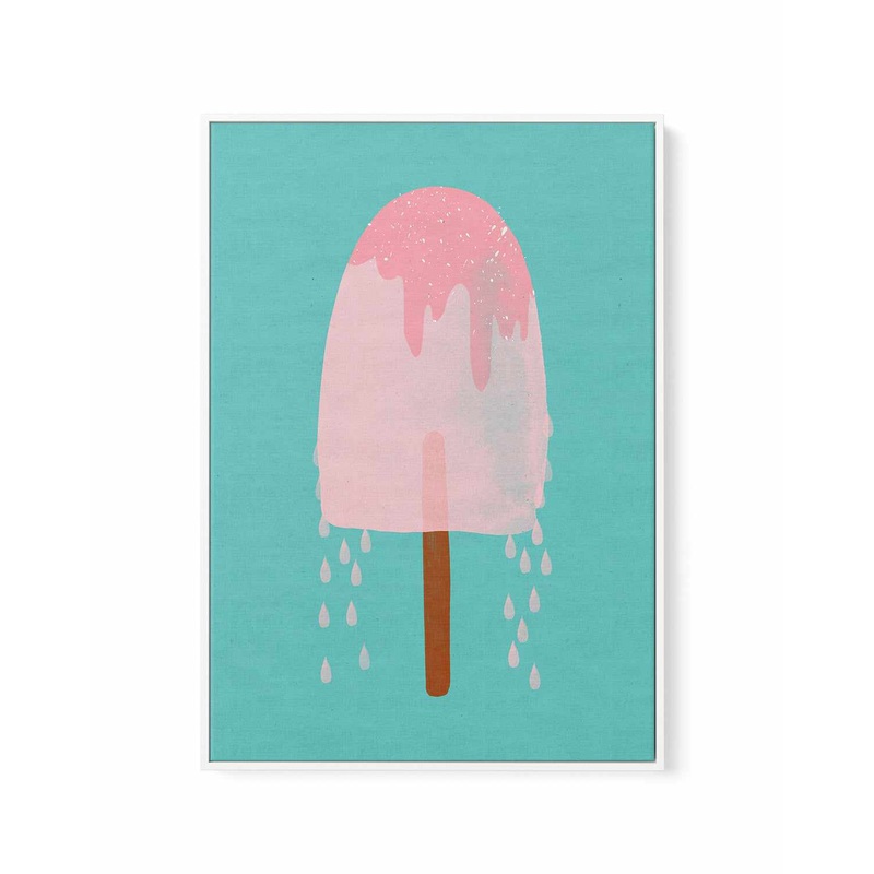 Yummy ice cream by Treechild | Framed Canvas Art Print