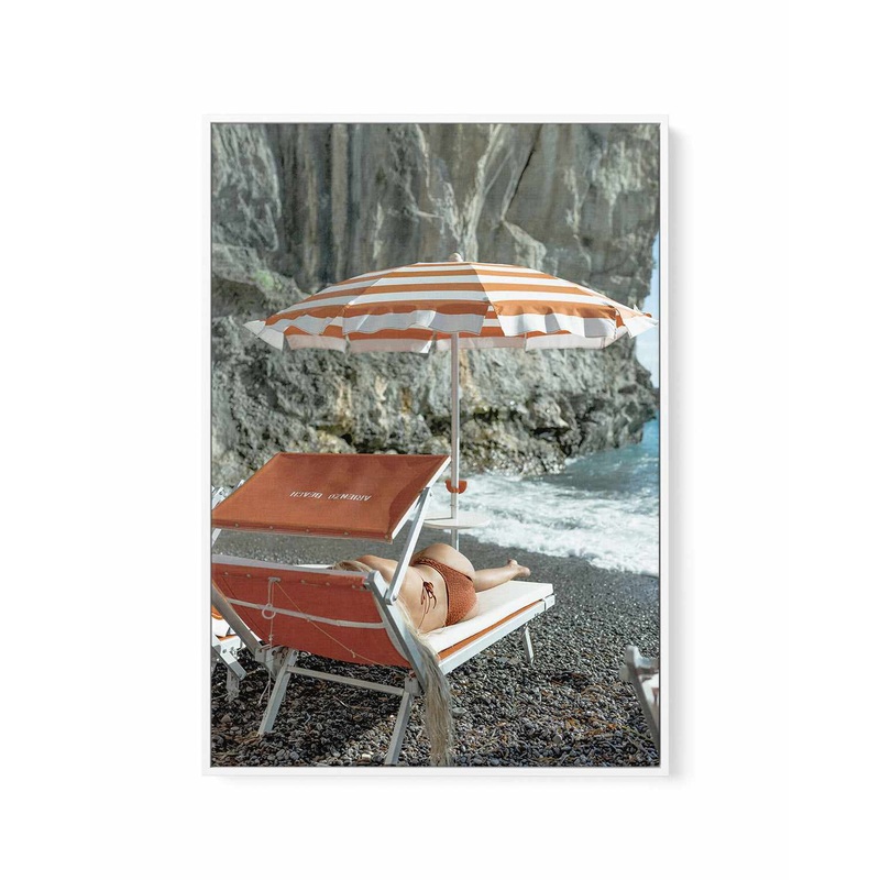 Arienzo Bather, Amalfi | Framed Canvas Art Print