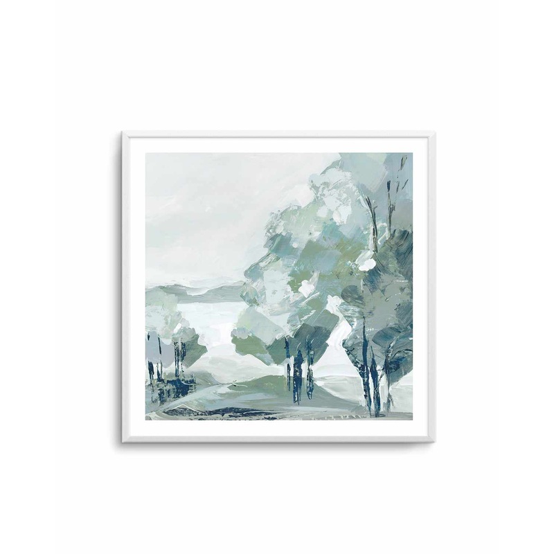Blue Tree Forest II Art Print