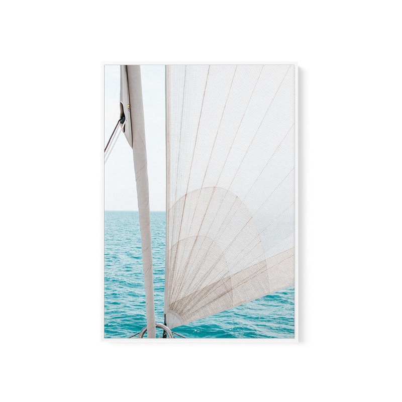 Yacht Sail by Kellie Morris | Framed Canvas Art Print