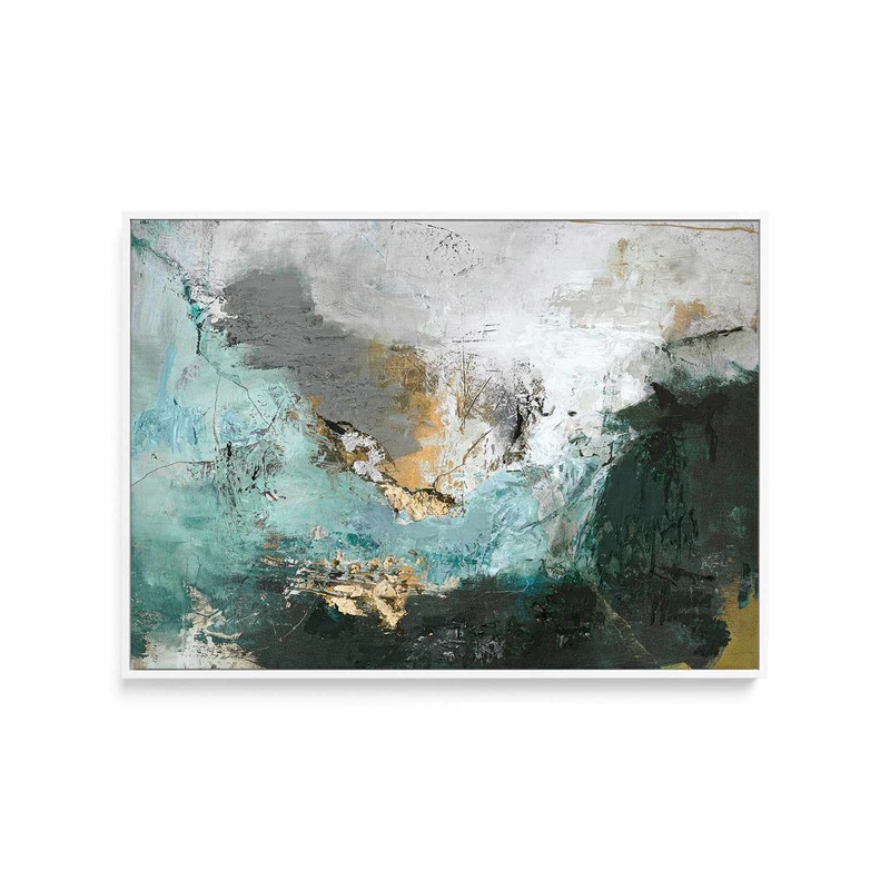 Arctic Green by Design Fabrikken | Framed Canvas Art Print