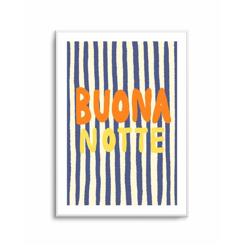 Buona Notte Striped | Art Print