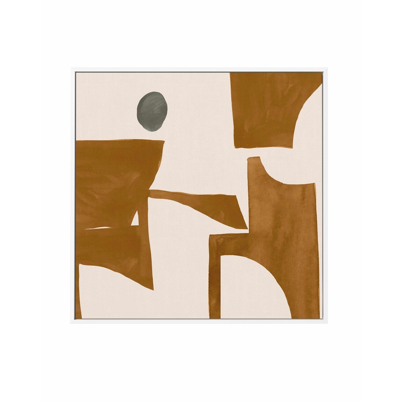 Contour Study No 2 SQ Framed Canvas Art Print