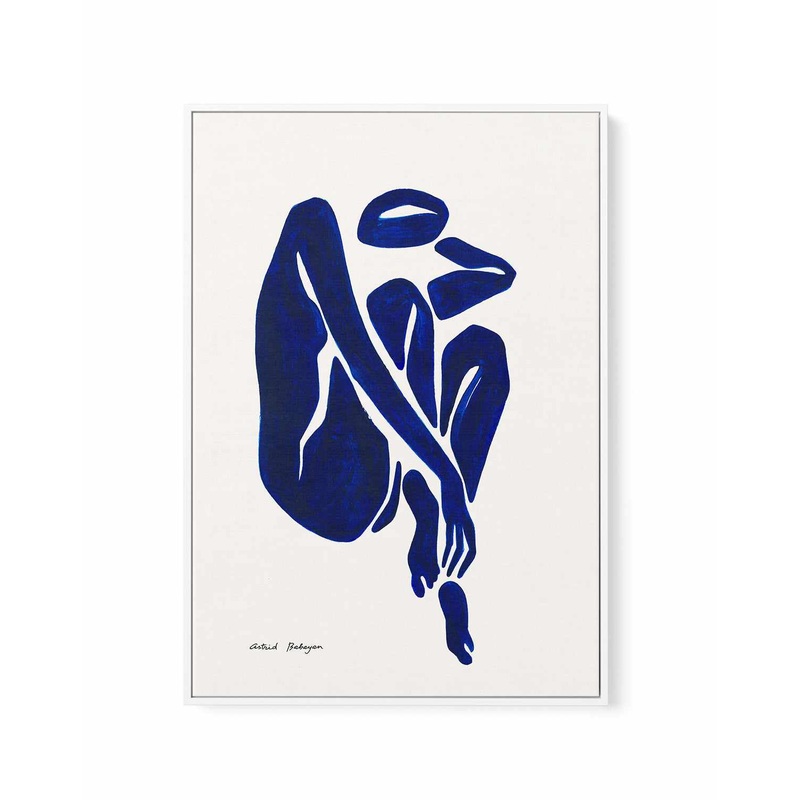 Female Shapes I in Blue III by Astrid Babayan | Framed Canvas Art Print