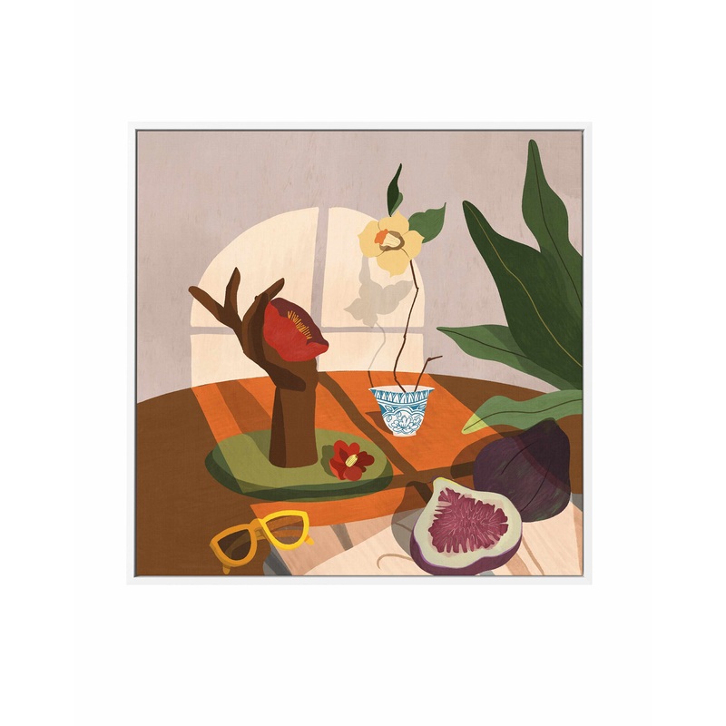 Fig and Camelia by Arty Guava | Framed Canvas Art Print