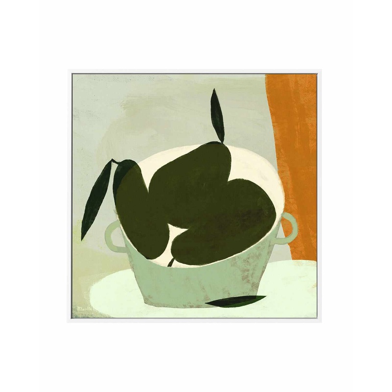 Still Life With Three Pears by Marco Marella | Framed Canvas Art Print