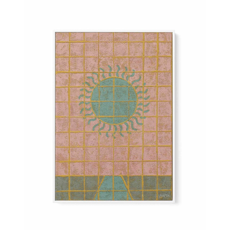 Tiles Of Sunset by Julie Celina | Framed Canvas Art Print