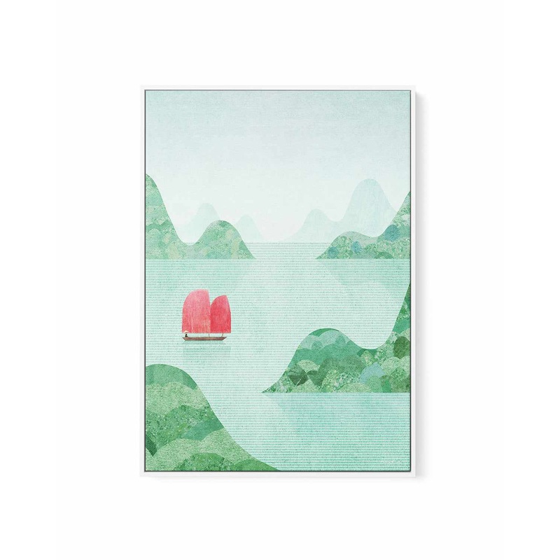 Vietnam, Halong Bay by Henry Rivers | Framed Canvas Art Print