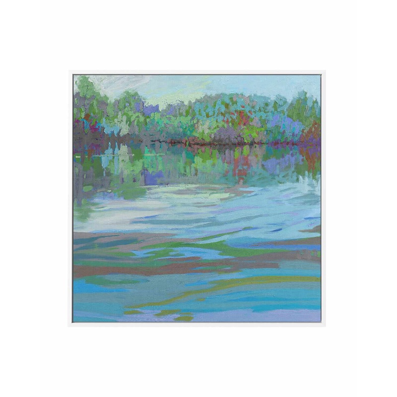 Waterways IX by Jane Schmidt | Framed Canvas Art Print