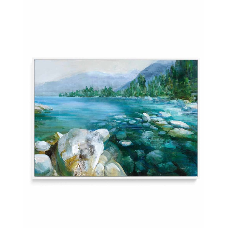 Western Lake IV | Framed Canvas Art Print