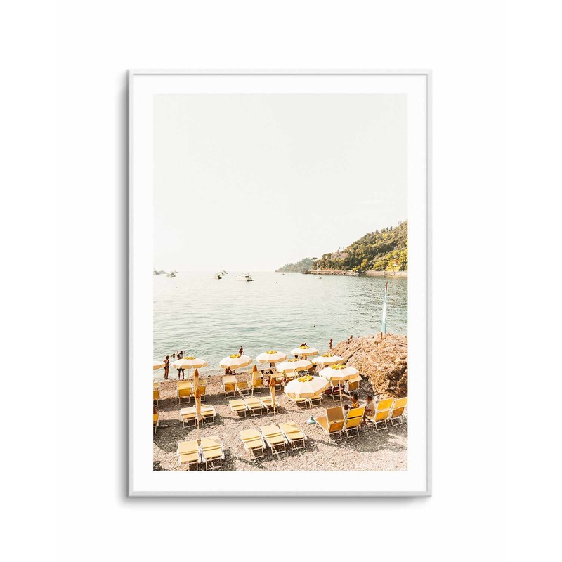 Yellow Umbrella Italian Riviera No I Art Print