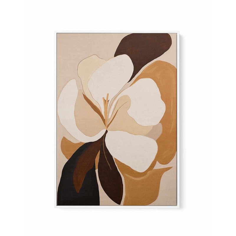 Caramel Flora II | Framed Canvas Art Print