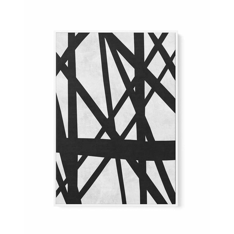 Expressionist Lines 2 | Framed Canvas Art Print