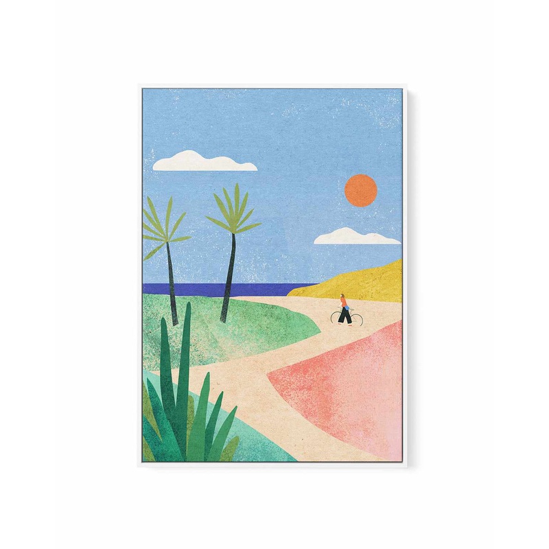 Beach Girl by Henry Rivers | Framed Canvas Art Print