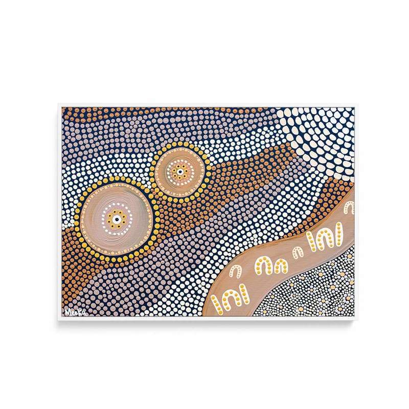 Birth on Country by Domica Hill  | Framed Canvas Art Print