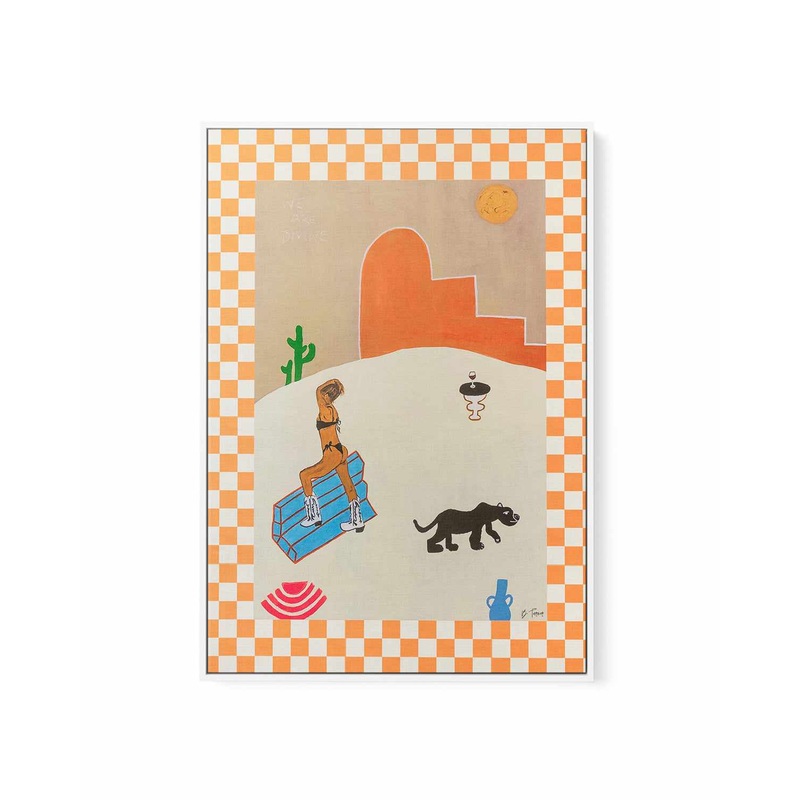 Calamity in the West by Britney Turner | Framed Canvas Art Print