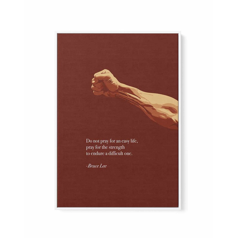 Bruce Lee Quote | Framed Canvas Art Print