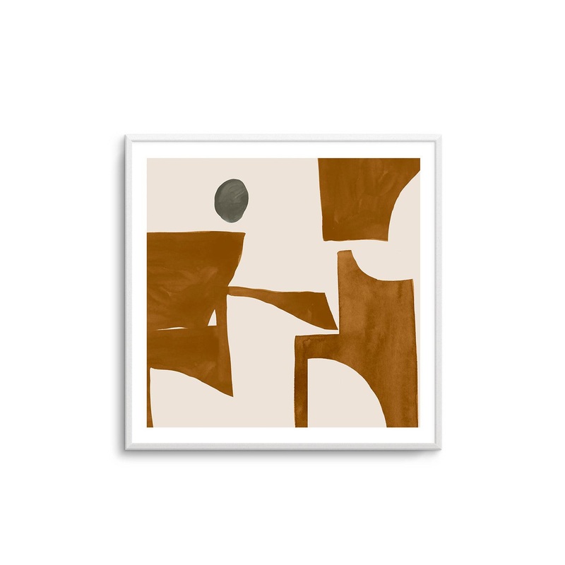 Contour Study No 2 Square Art Print