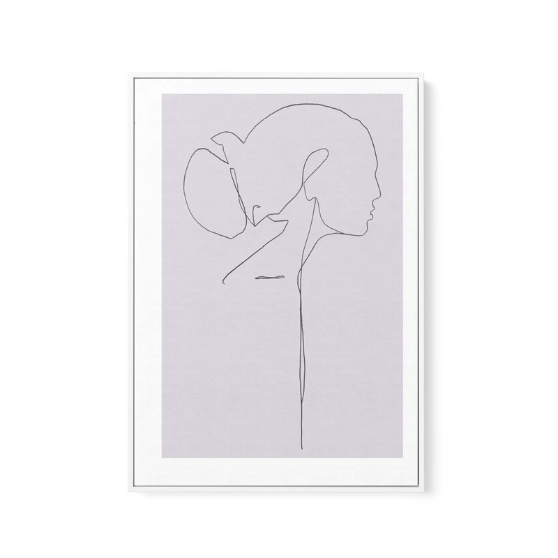 FEMALE LINES ll By Jorgen Hansson | Framed Canvas Art Print