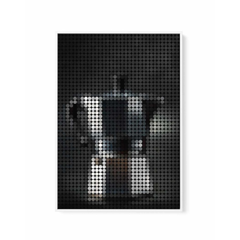Coffee Dots II | Framed Canvas Art Print