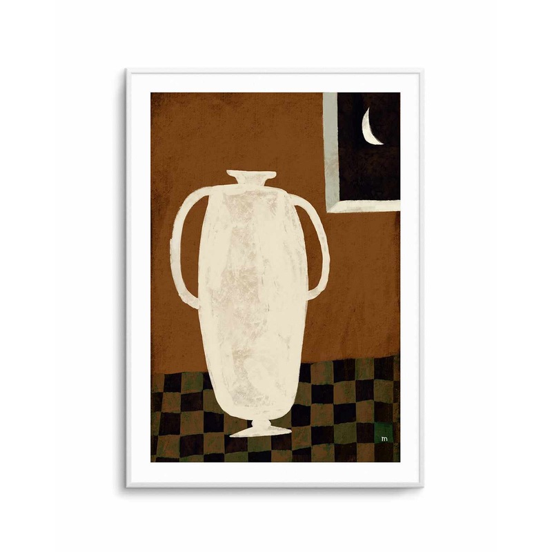Vase and Moon Still Life by Marco Marella | Art Print