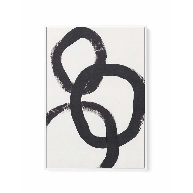 Acrylic Circles | Framed Canvas Art Print