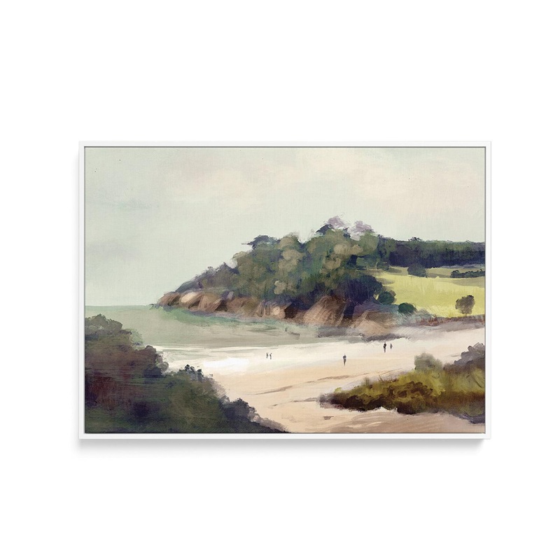 Beach View by Dan Hobday | Framed Canvas Art Print
