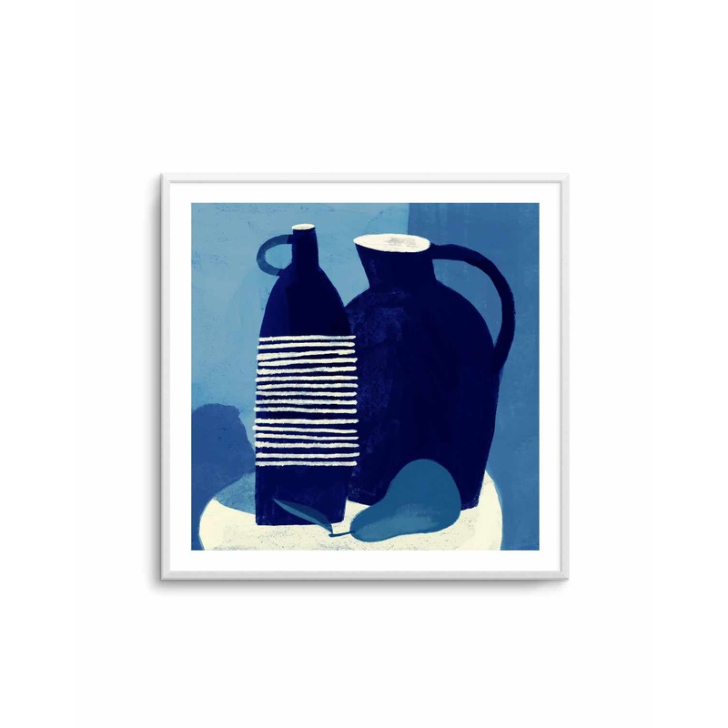 Blue Still Life With Pear by Marco Marella | Art Print