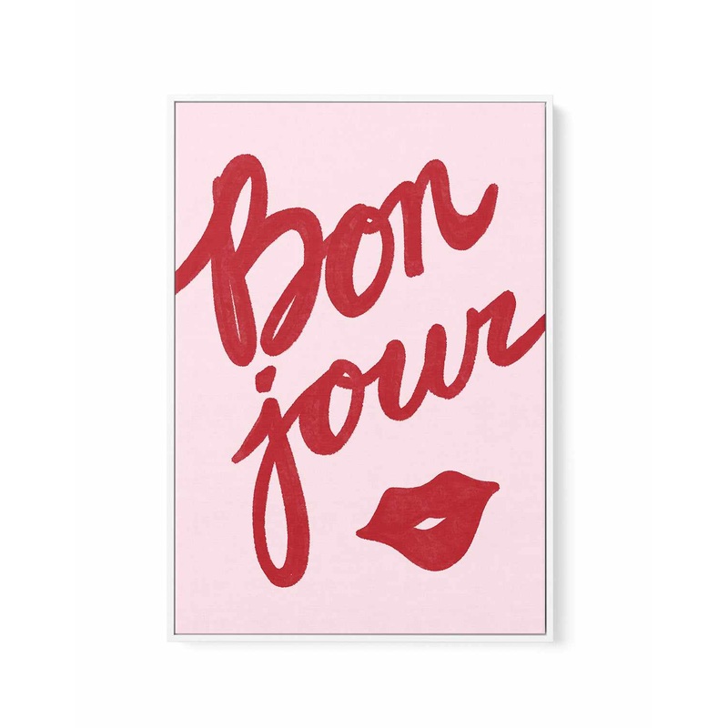 Bonjour Lip By Athene Fritsch | Framed Canvas Art Print