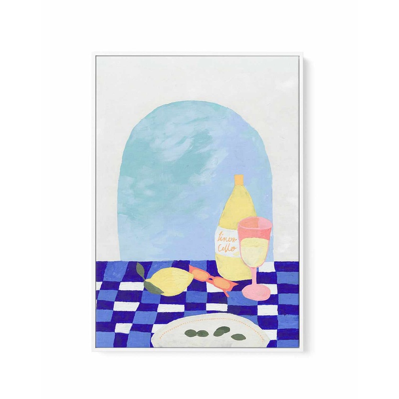 Santorini Afternoon II | Framed Canvas Art Print