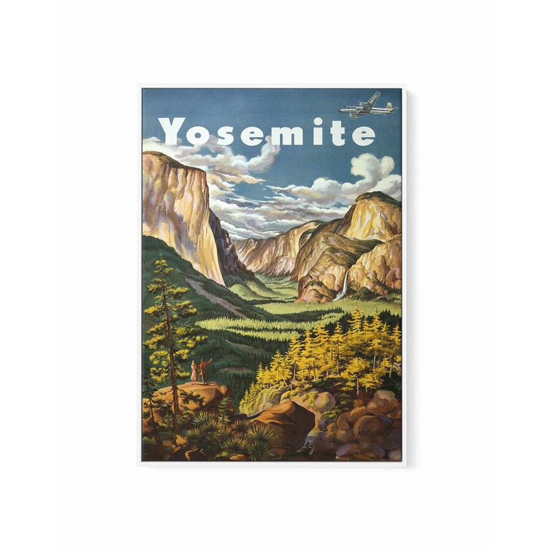 Yosemite Vintage Poster | Framed Canvas Art Print