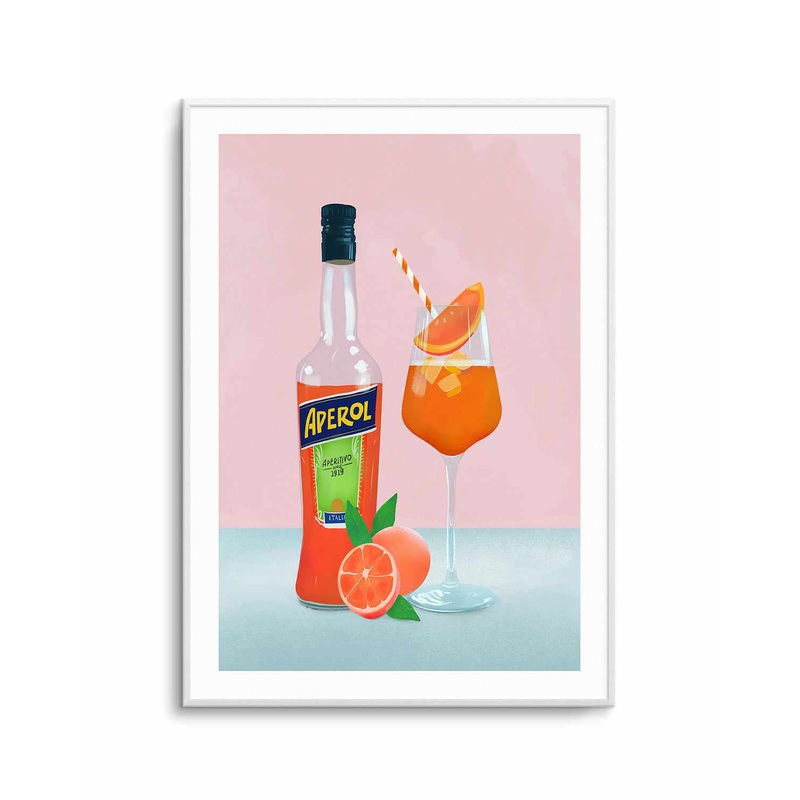 Aperol Spritz Cocktail by Petra Lizde Art Print