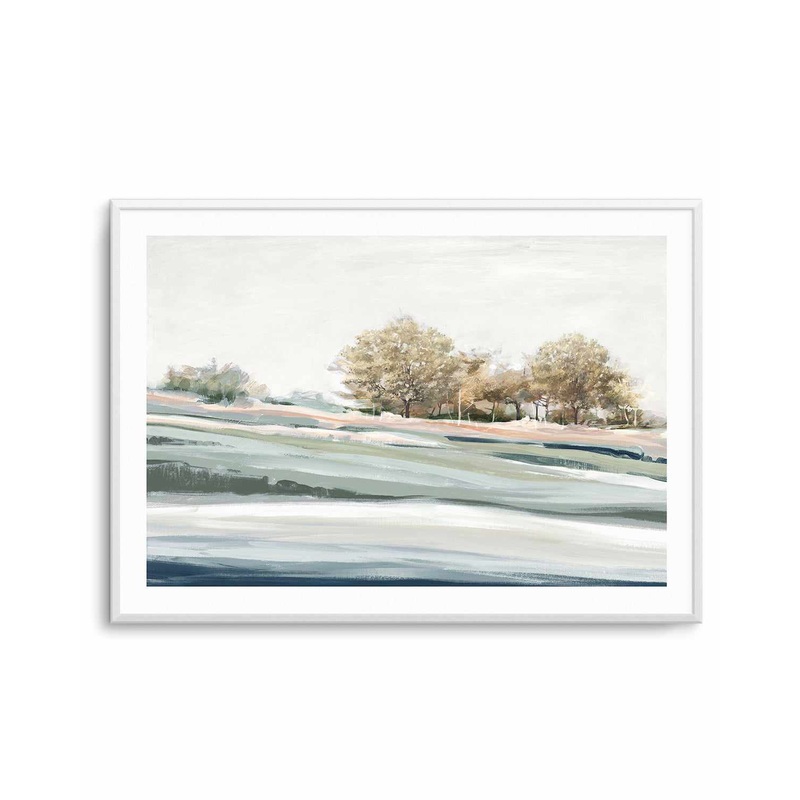 Blue Still Trees Art Print