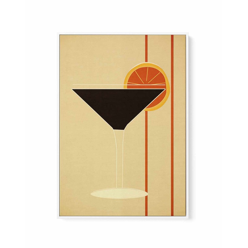 Vintage Cocktail No II | Framed Canvas Art Print