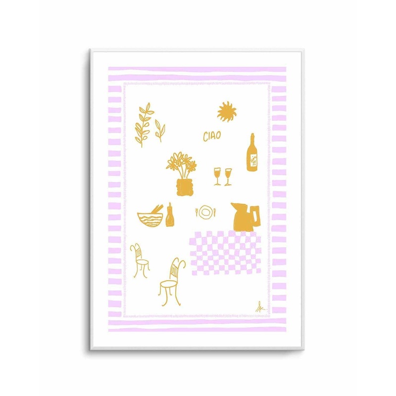 Ciao Golden Purple by Anne Korako | Art Print