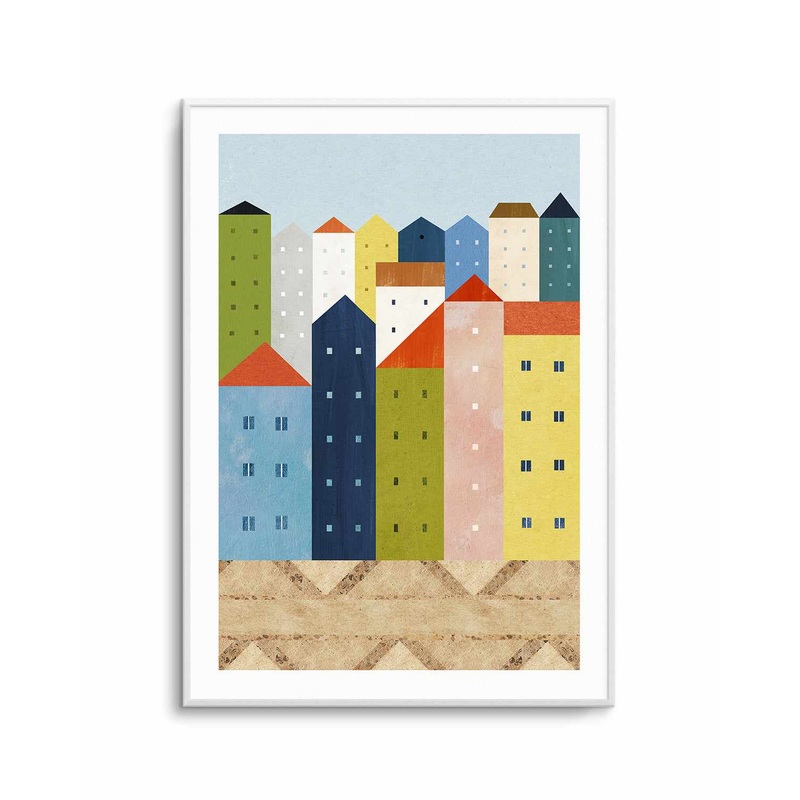 Colourful City by Henry Rivers Art Print