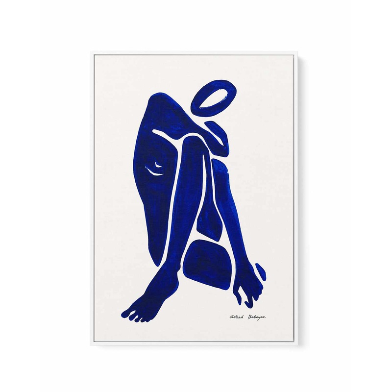 Female Shapes IV in Blue I by Astrid Babayan | Framed Canvas Art Print