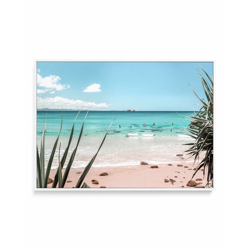 Surfing Bliss | Framed Canvas Art Print