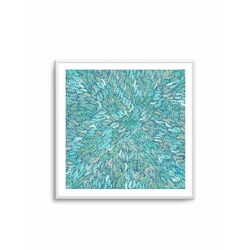 Water Dreaming in Teal I by Chantelle Nampijinpa Robertson | Art Print