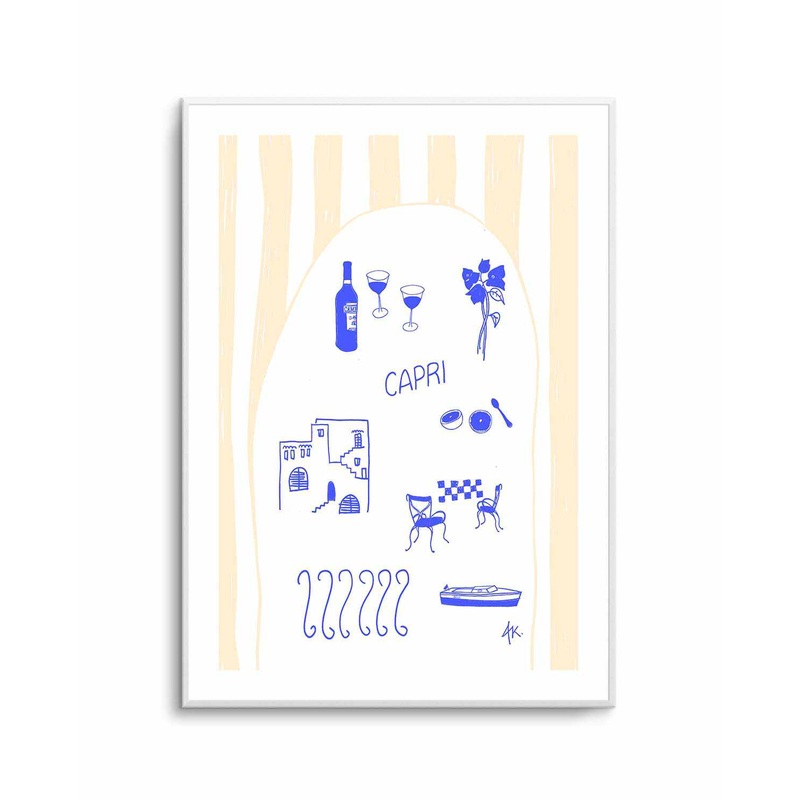 Capri Deep Blue by Anne Korako | Art Print