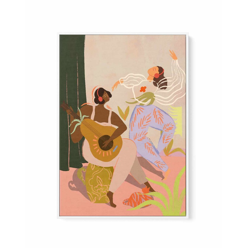 Rock and Roll by Arty Guava | Framed Canvas Art Print