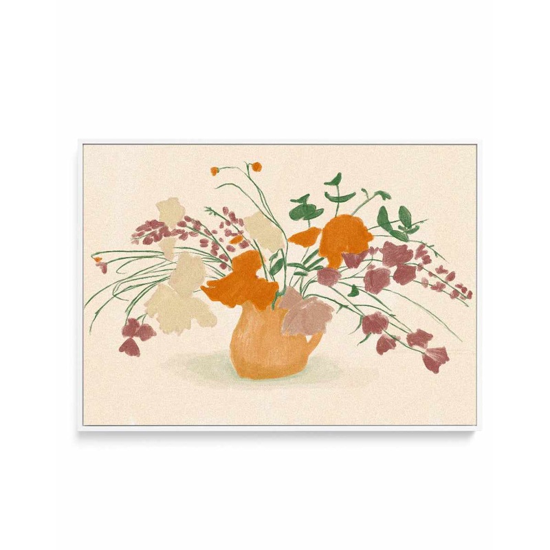 Warm Blooms by Jenny Liz Rome | Framed Canvas Art Print
